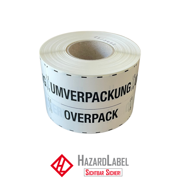 Versandaufkleber Umverpackung, 74x105 mm, PE-Folie